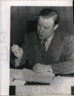 1947 Press Photo United Auto Workers president Walter P. Reuther in ...