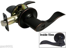 Entrance Oil Rubbed Bronze keyed Lever Door Handle knob Lock hardware