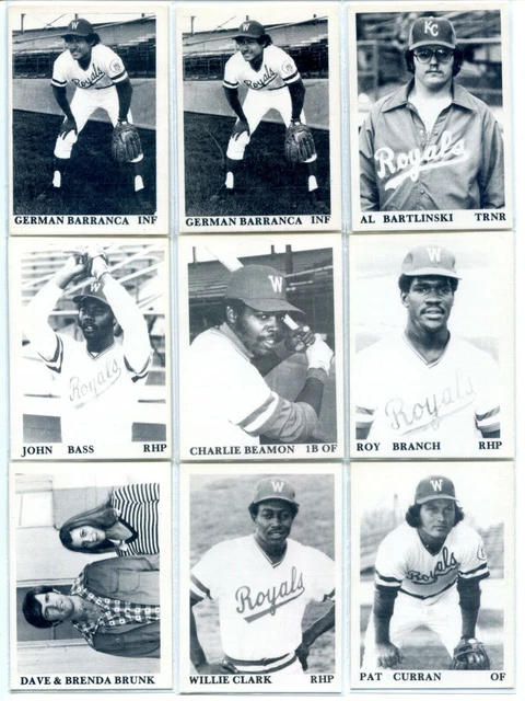 1975 TCMA Waterloo Royals Team Set 34 Dan Quisenberry Willie Wilson Kansas City