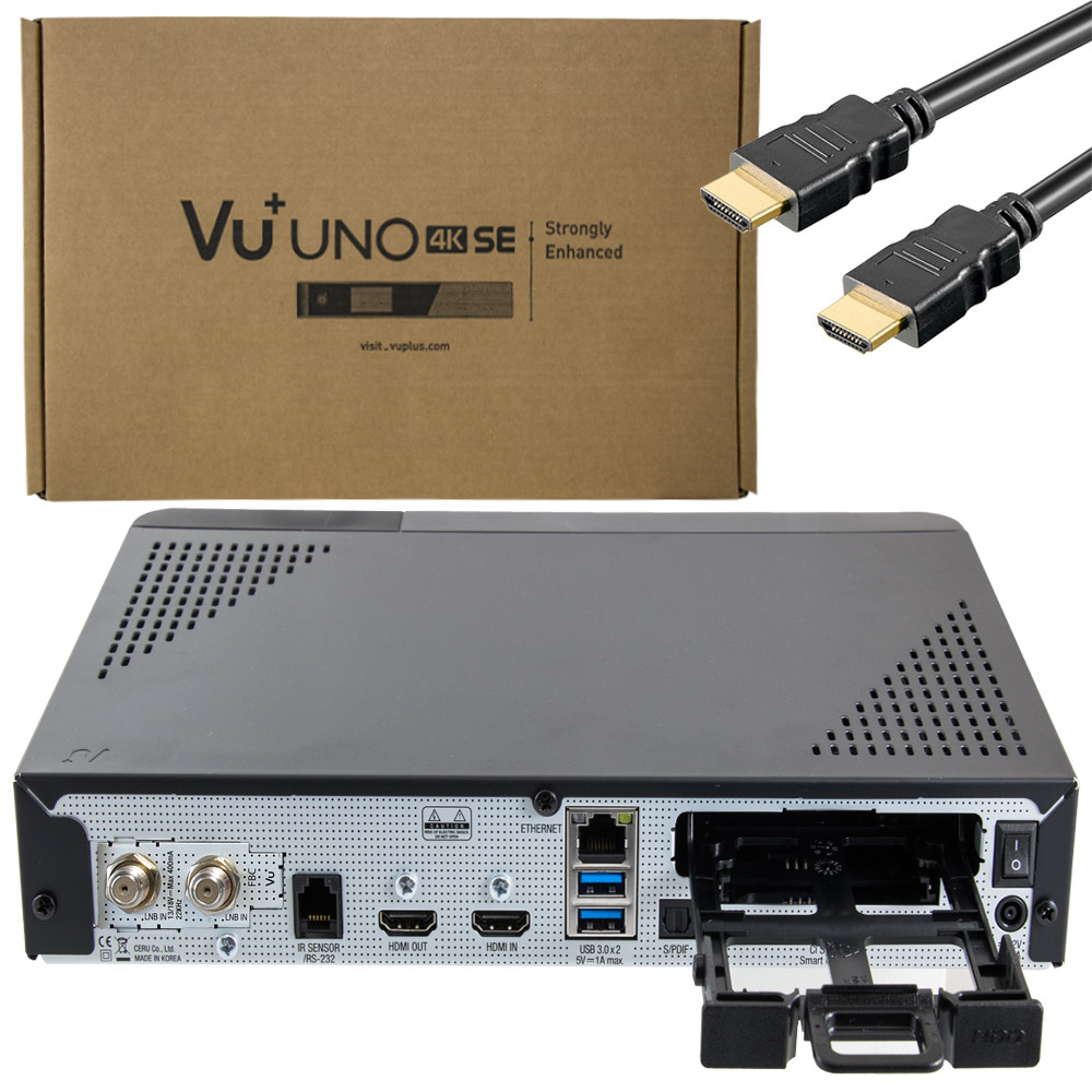 Thumbnail - Vu+ Uno 4k Se ✅ Sat-receiver 1x Dvb-s2 Fbc Twin Tuner H.265 Uhd Mit