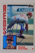 FRANK PASTORE (d.2012) Reds Twins Autograph 1984 Topps #87 Signed Card 16G