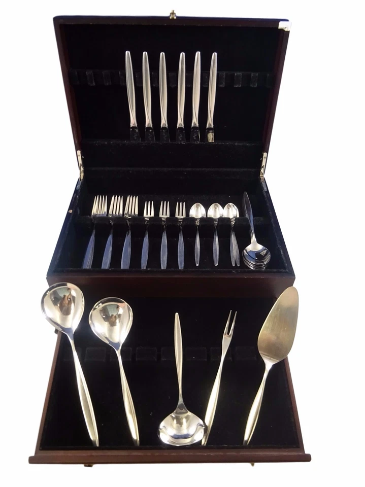 Kopenhagen by Wmf "800" Talheres de Prata Serviço Para 6 Jantares Conjunto 35 Peças Moderno - Imagem 2 de 4