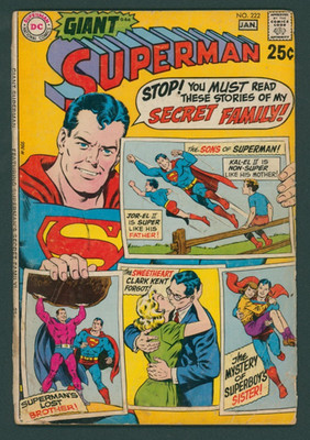 Superman #222 GD- Giant Size DC 1970 Silver Bronze Age Reader Copy