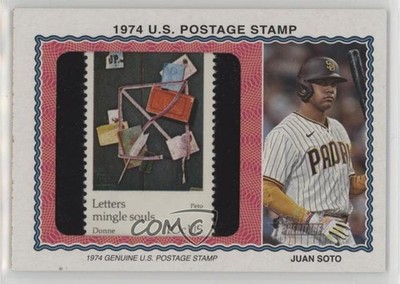 2023 Topps Heritage 1974 US Postage Stamp Relics 2/50 Juan Soto #74PS-JS 00ht