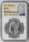 2021 Morgan Dollar Centennial Silver $1 MS 70 NGC