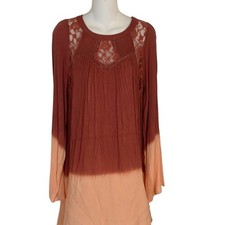 Patrons of Peace Boho Ombré Festival Dress Ladies size Small Lace