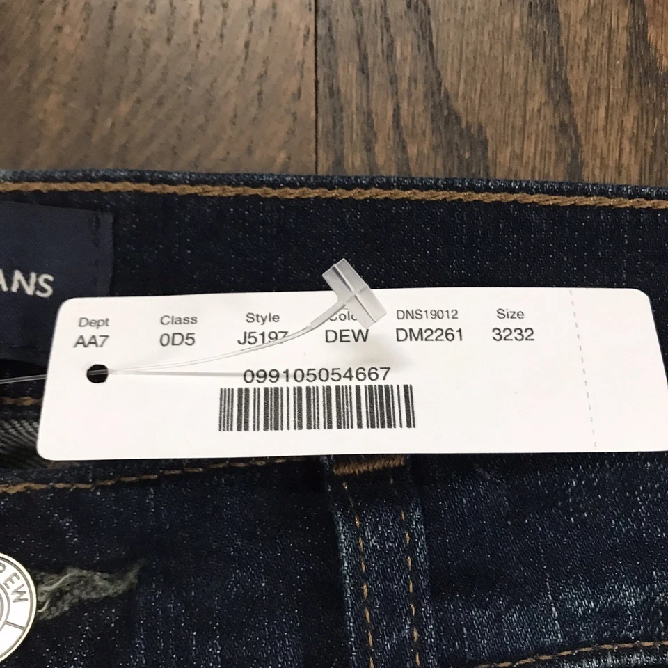 J. Crew Men's 484 Slim Fit Blue Jeans Size 32 x 32 NWT Dark Wash - Image 4 of 4