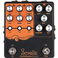 EarthQuaker Devices Scrolls Bass Odyssey EQ and Overdrive Pedal - Black