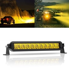 Amber LED Light Bar 12 Inch Single Row Super Bright Spot Flood Combo LED Work...