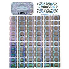 Hologram Labels Silver Transfer Tamper Evident Void Seals 300 Pcs 1X0.6 inch