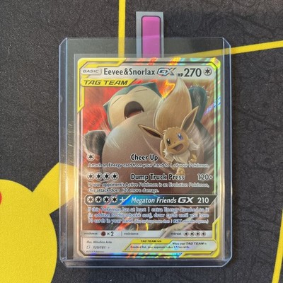 Pokémon TCG Sun & Moon Team Up Tag Team Eevee & Snorlax GX 120/181