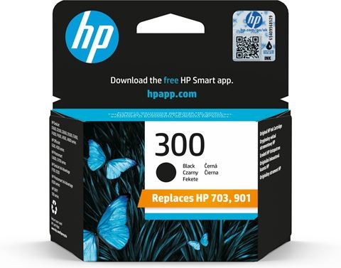 Cartouche d'encre noir HP 300 authentique pour imprimante Deskjet CC640EE