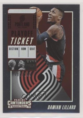 2018-19 Panini Contenders Playoff Ticket 105/199 Damian Lillard #85 7zf