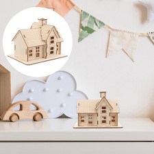 Mini House Wood Diy Miniature Scene Model Assembly Assembling Toy