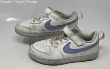 Nike Kids Court Borough Low Recraft DV5457-103 White Blue Sneakers Shoes Size 1Y