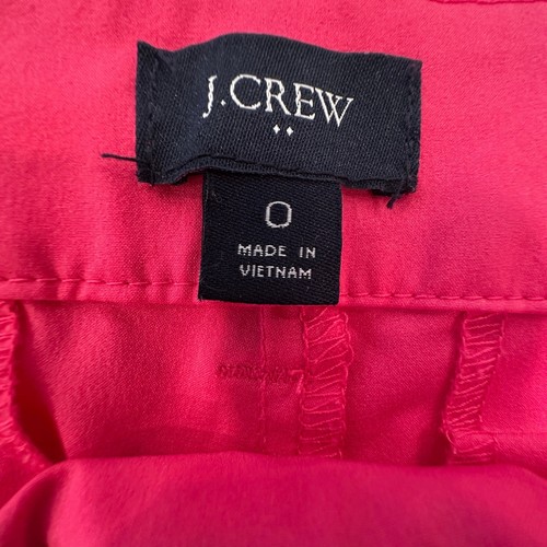 J.CREW Women's Flat Front Chino Shorts Fuchsia 8" Lightweight Breathable - Sz 0 - Picture 4 of 8