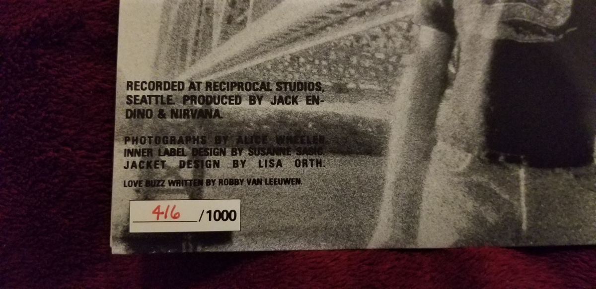 RARE! NIRVANA LOVE BUZZ / BIG CHEESE 1988 ORIG 7