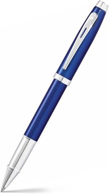 Sheaffer 100 Glänzende Blau Lackierung Kugelschreiber Mit Chrom Rand