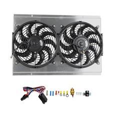 12 Slim Fan Aluminum Shroudthermostat Relay Kit 1982-2002 S10 Blazer Corvette 12 Slim Fan Aluminum Shroudthermostat Relay Kit 1982-2002 S10 Blazer Corvette