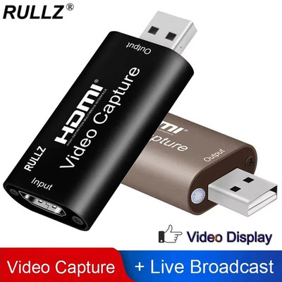 4K 1080p USB 3.0 Video Capture Card USB 2.0 HDMI Game Grabber Box for PS4 DVD Ca