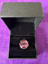 Gemporia 925 Silver Round Anahi Ametrine Halo Cocktail Ring Size N 1/2