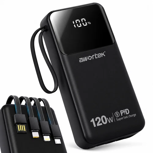 120W 50000mAh Power Bank Fast Charging Charger External Battery For Cell Phone - product listing photo