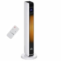 HOMCOM Ceramic Tower Space Heater – Remote Control, Oscillation & Timer 