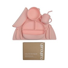 Silicone Baby Feeding Set, Baby Led Weaning Supplies, First Stage Blush Pink