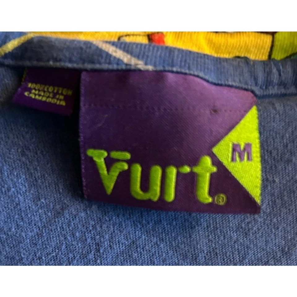 Moletom com capuz Vurt Y2K azul com zíper estampa de grade algodão stretch skate médio - Imagem 3 de 4