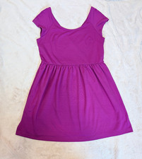 American Eagle Purple Dress Fit and Flare Cap Sleeve Open Cross Back XL