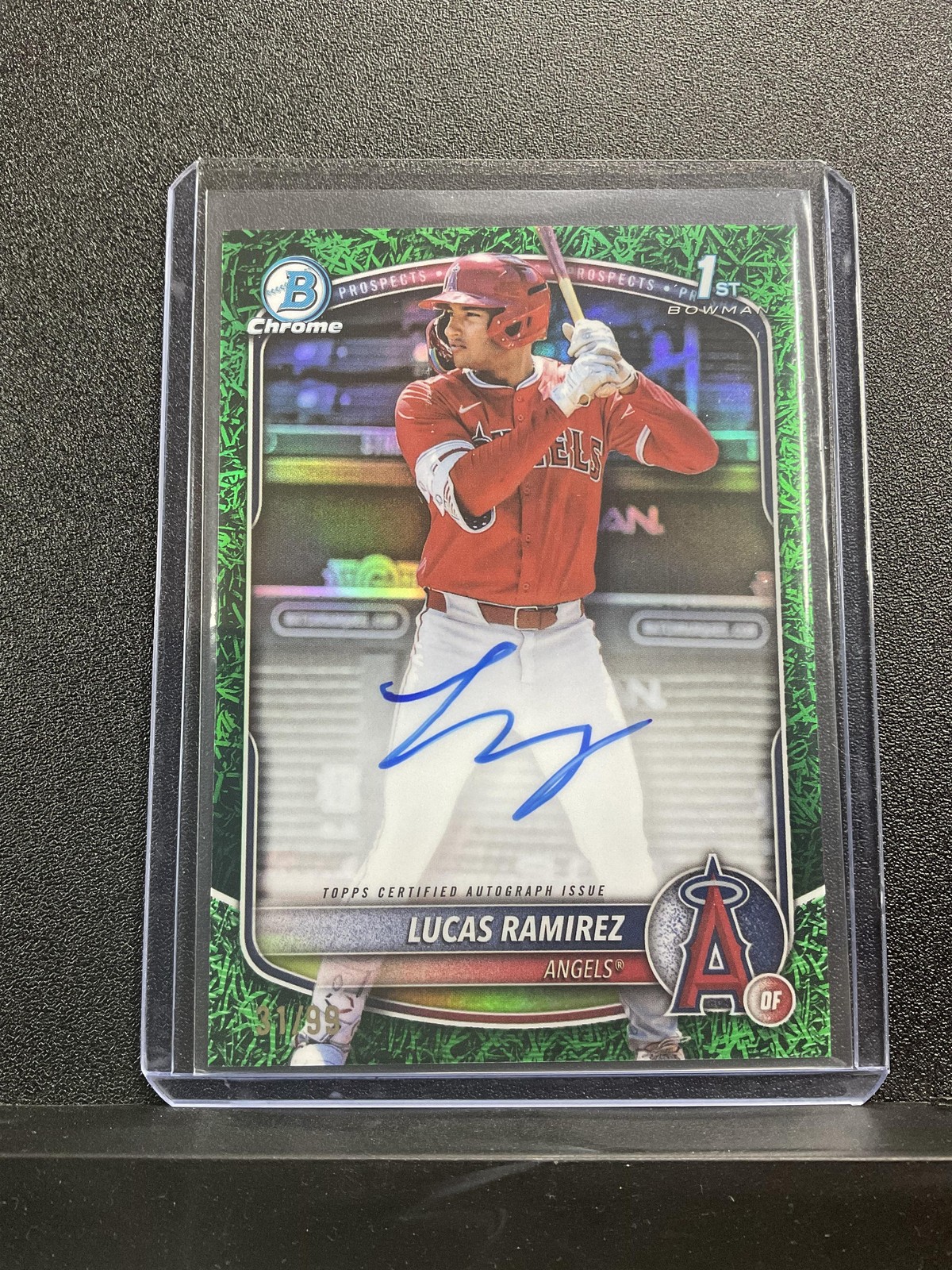 2025 Bowman Lucas Ramirez #CPA-LR Chrome Prospect Auto Green Grass Refractor /99