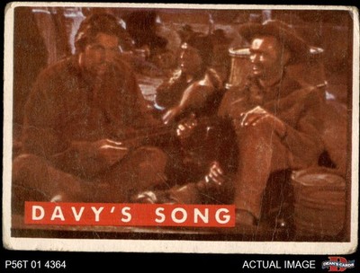 1956 Topps Davy Crockett Green Back #63 Davy's Song  1 - POOR