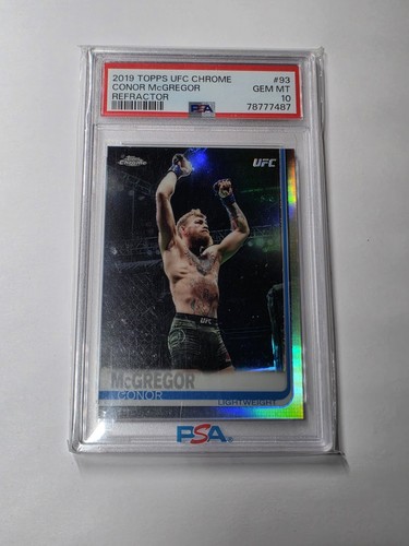 Topps UFC Chrome Conor McGregor Refractor #93 PSA 10 The MaC