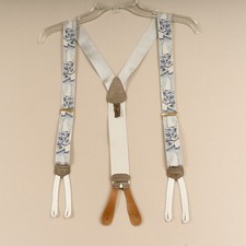 Vintage Trafalgar Suspenders Sailboats Buoys Silk Prendre la Mer Nautical Braces