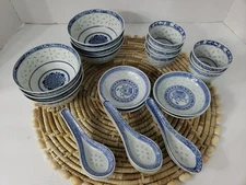 Tienshan Rice Flower Blue And White-Flowers 23 Pieces