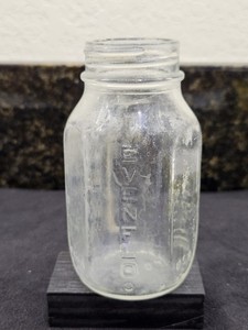  Evenflo Glass Baby Bottle 4 oz Embossed No Cap, 4" Tall