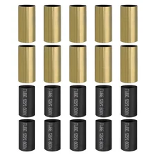 10Pcs 2" Tall E12 Candle Covers Sleeves with Insulation Tube, Imitation Copper