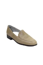 Munro Womens Leather Charleston Casual Slip On Loafer Shoes Beige Size 6.5