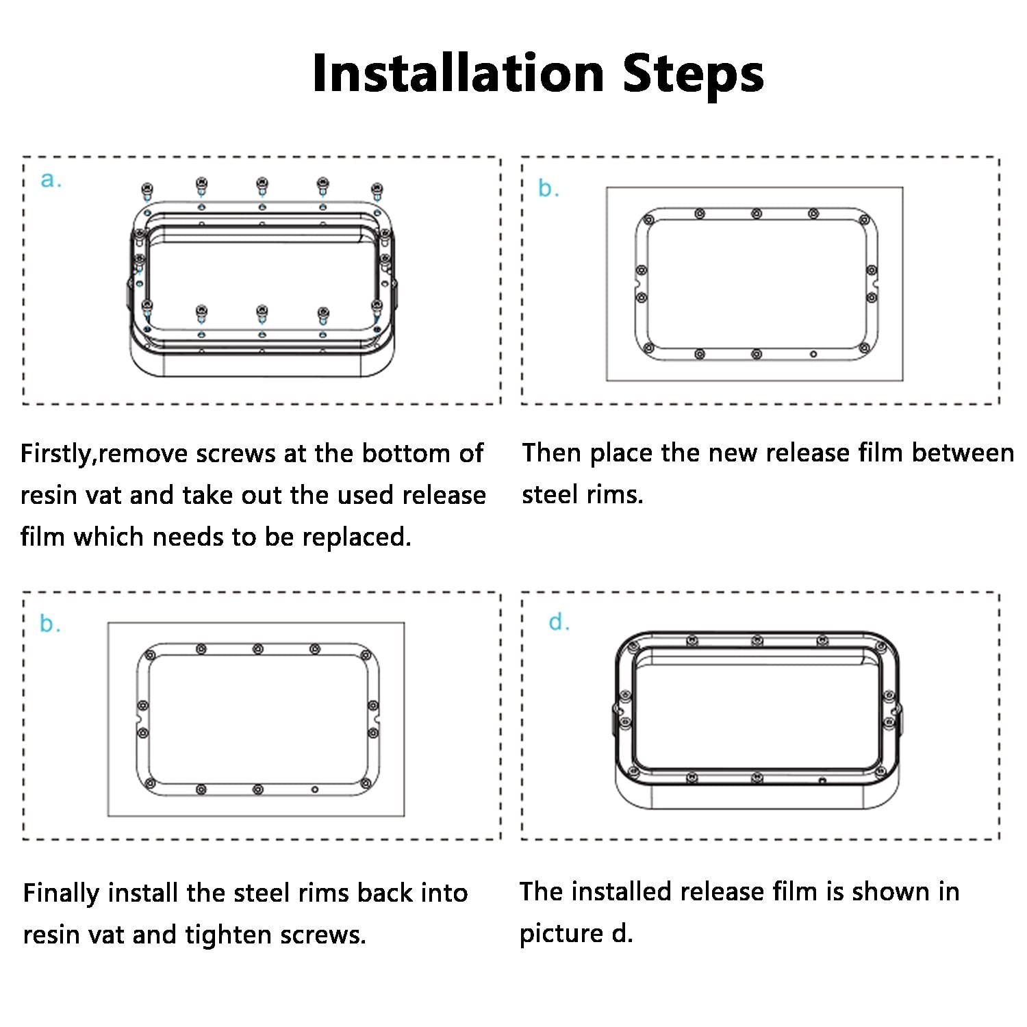 3D Printer FEP Film 6pcs 260x200mm High Transmittance Compatible with LCD Pri...