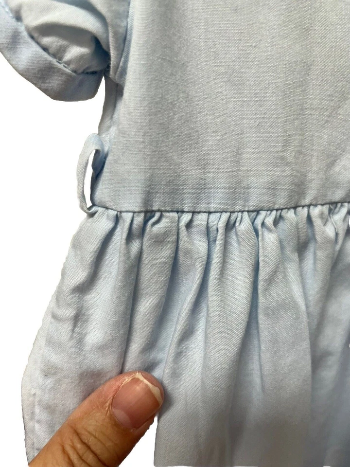 ¡Funtasia! Vestido Too Azul Claro Blanco Niña Talla 4T Cuello Redondeado Ligero Foto 2 de 4