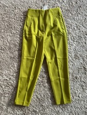 ZARA HIGH WAISTED CROP STRAIGHT LEG DRESS PANT SIZE S
