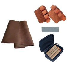 4 Pieces Stone Knapping Tool with Wooden Handle Rounded Striking Head for