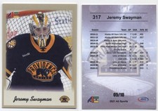 2021 All Sports #317 Jeremy Swayman rookie hockey gold 05/10