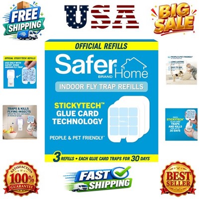 Home SH503 Trap Refill Pack of Glue Cards for SH502 Indoor Fly Trap, Official...