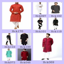 Mens Kurta with Pajama Traditional Shirts Top Shirt Mens Wear Cotton Cloth Kurta