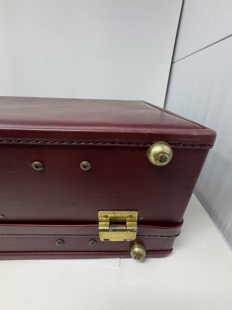 Vintage Hartmann Luggage Leather Suitcase Travel Luggage 21.25” x