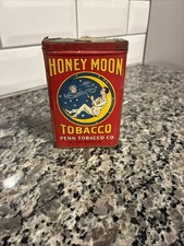 Antique Vtg Honey Moon Tobacco Vertical Pocket Tin Penn Tobacco Wilkes Barre PA