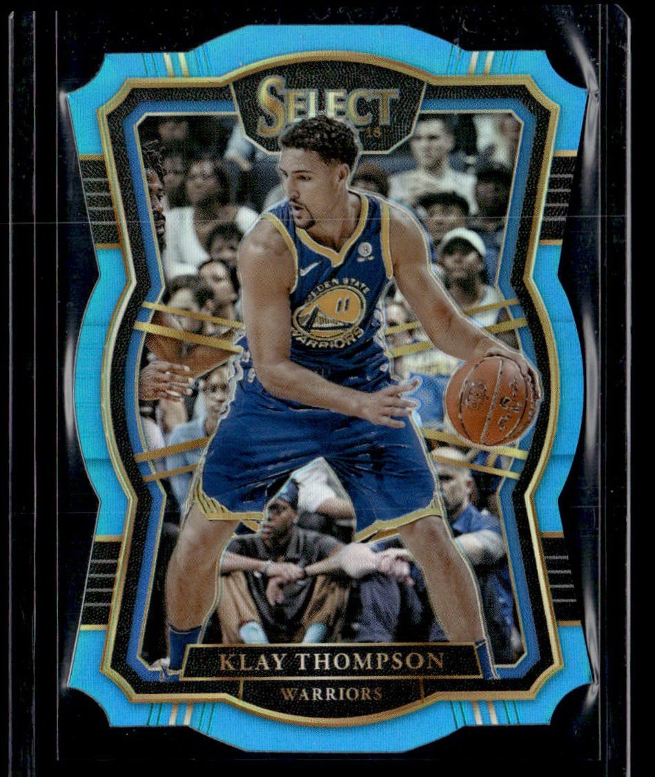 2017-18 Panini Select #180 Klay Thompson Light Blue Prizm Die Cut #/185