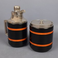 Thermosflasche F&uuml;r Getr&auml;nke E Ice Kunststoff Schwarz E Metall Chrom Vintage 70