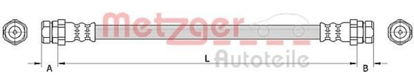 Metzger Bremsschlauch Greenparts Hinten Links Hinten Rechts 4111524-image